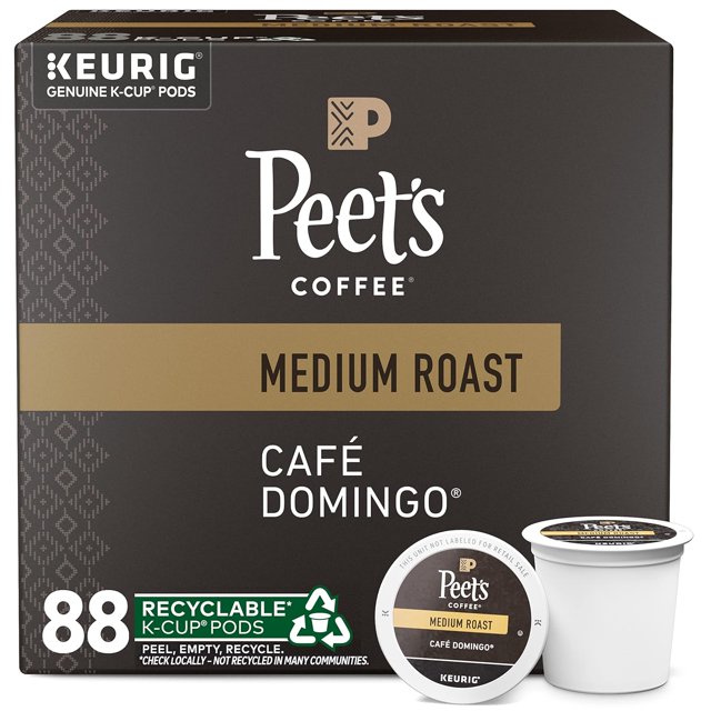Medium Roast KCup Pods for Keurig Brewers Café Domingo 88 Count (4