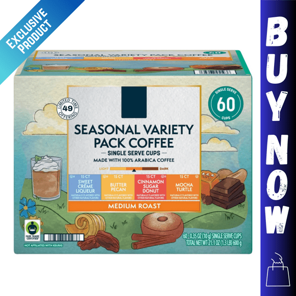 Medium Roast Spring Seasonal Coffee Pods, Variety Pack, 60 Count  Limited Edition Flavors
