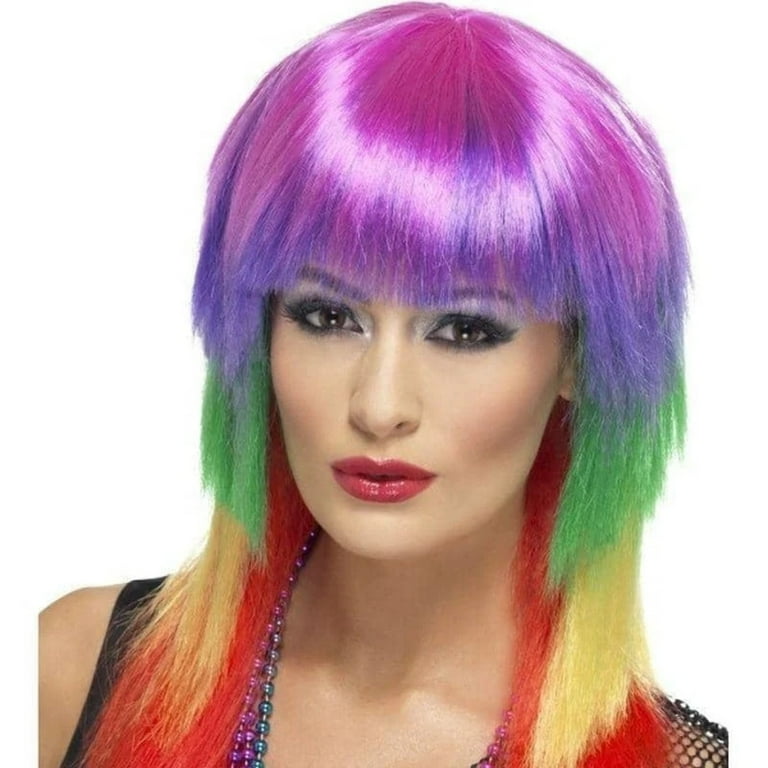 Rainbow Rocker Wig Adult Rainbow Rocker Wig Adult