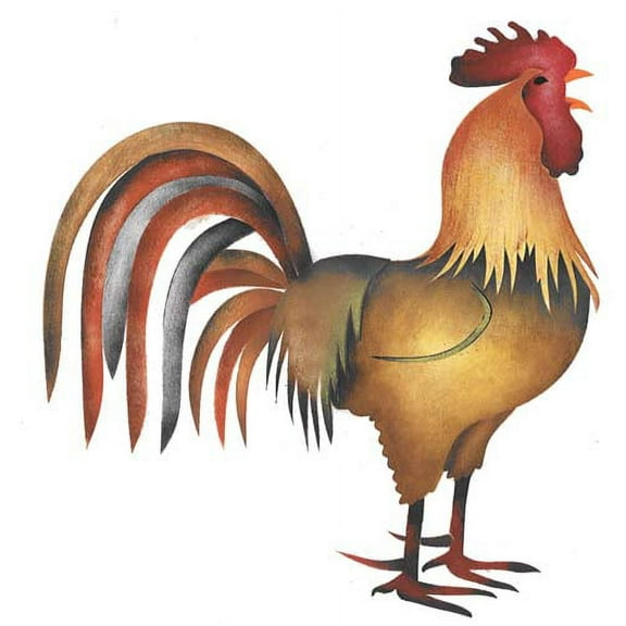 Medium Rooster Wall Stencil SKU #480B by Designer Stencils