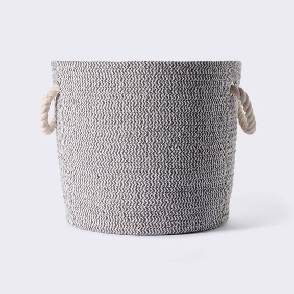 Medium Round Coiled Rope Decorative Basket