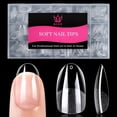 thumbnail image 1 of Medium Round False Nail Tips, 15 Sizes 510 PCS Clear Soft Press On Fake Nail Pre-shaped Half Matte Full Cover Gel Nail Tips Extensions Strong Thick Long Lasting for DIY Beginners & Salon Manicure, 1 of 10