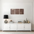 thumbnail image 1 of Medium - Round Unframed Walnut Wooden Wall Sculpture Set of 3 Home Decor Accent, 1 of 7
