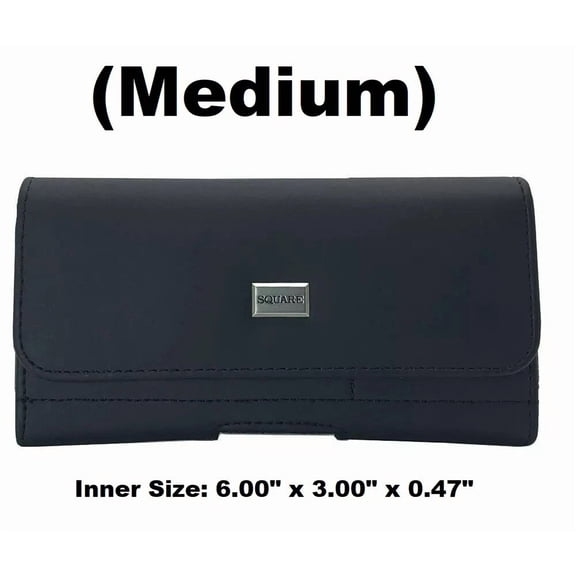 Medium Rugged Cell Phone Holder Pouch Holster Clip Belt Loop W/Card Slot