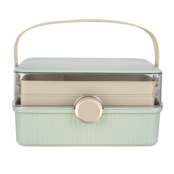 Medium Sage Storage Box by Artist's Loft - Durable Plastic Organizer - Portable Storage Solution for Art - Craft - and Office Supplies - 6 Pack