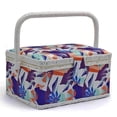 thumbnail image 1 of Medium Sewing Basket with Sewing Accessories, Multi Sewing Box Organizer with Threads, Scissors, Buttons, needles, etc, 1 of 5