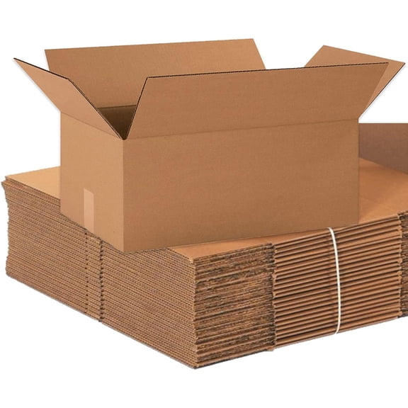 Medium Shipping Boxes 19"L x 13"W x 10"H, 25-Pack | Durable Corrugated Cardboard for Packing, Moving & Storage