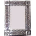 thumbnail image 1 of Medium Silver Gerona Tile Talavera Tin Mirror, 1 of 2