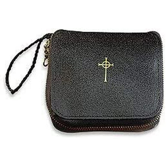 "Medium Size Burse with Zipper and Strap Size: 4-1/8 x 3-3/4"" H"