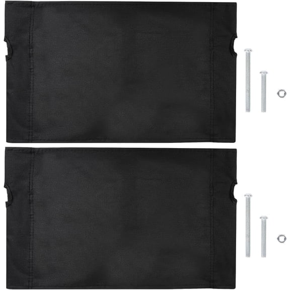 Medium Size Camp Chair Replacement Fabric Oxford Cloth Outdoor Folding Chair Seat Replacements 480x285mm Black Waterproof High Back Camping Chair Cover for Hiking Backpacking Sports