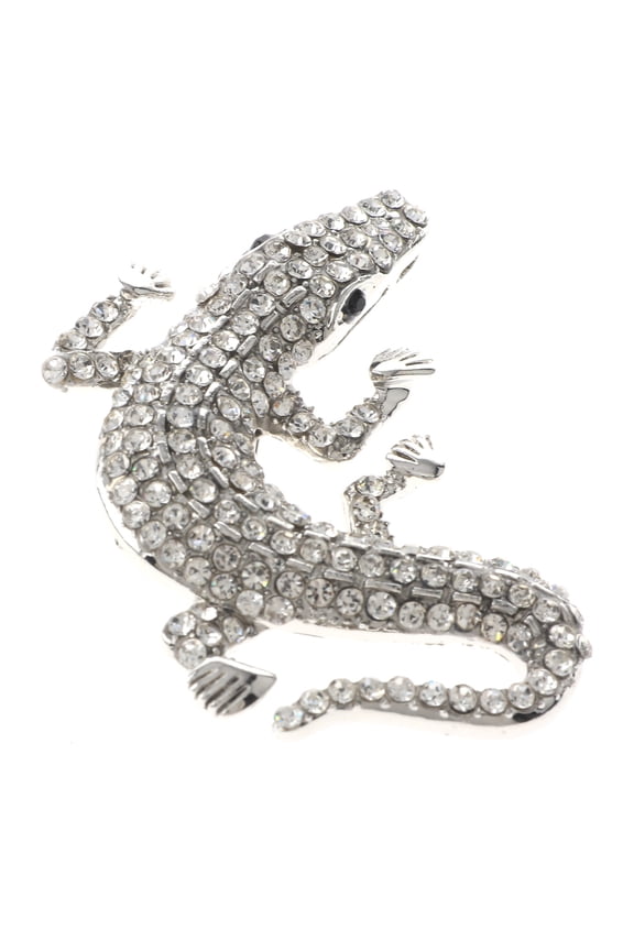 Medium Size Crystal Alligator Pin