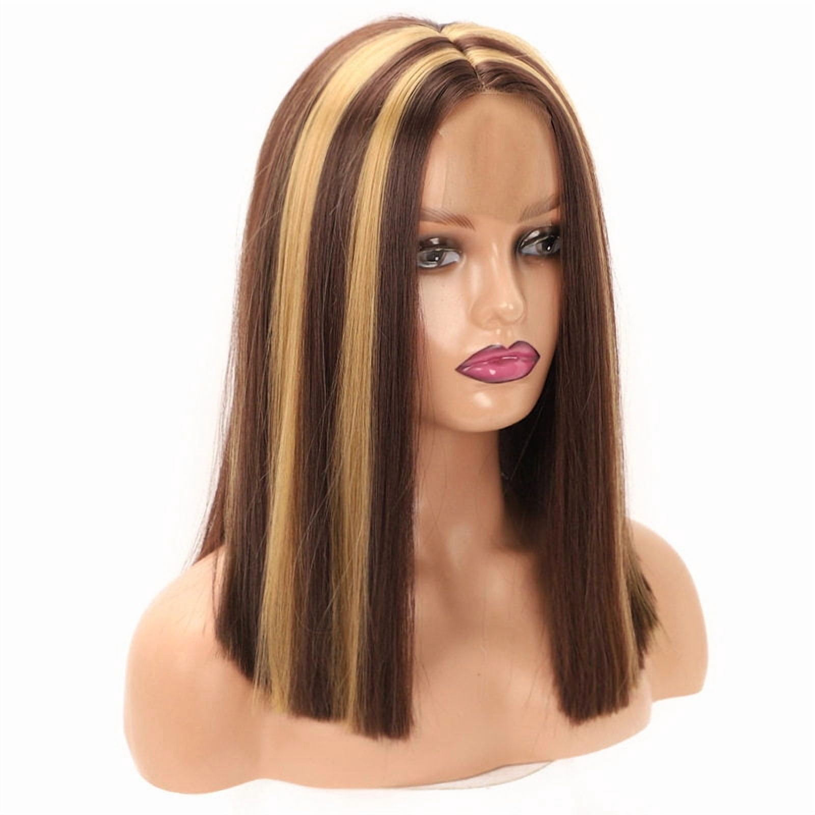 Medium Sized And Medium Length Ladies With Straight Wigs, Versatile For Daily Commuting