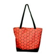 thumbnail image 1 of Medium Sized Dot Print Zipper Top Beach Tote Bag Red Dots - Black, 1 of 1