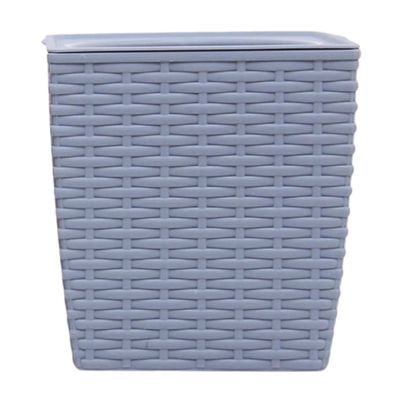 Medium-Sized Squares Plastic Planter With Faux Rattan Texture And Selfs-Watering Pot For Home Decor Green Plants And s