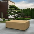 thumbnail image 1 of Medium Slim Outdoor Ottoman or Coffee Table Cover - Outdoor Square Table Covers - Patio Ottoman Washable - Heavy Duty Furniture 42" Beige, 1 of 5