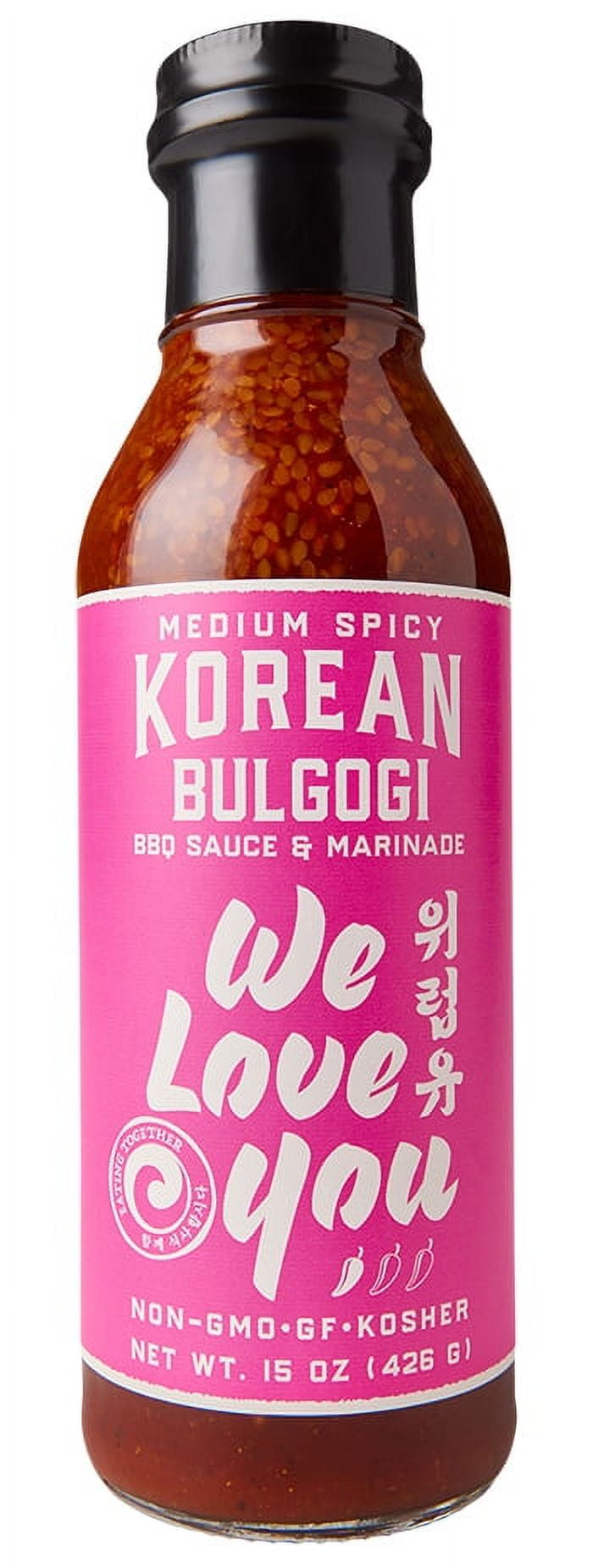 Medium Spicy Korean Bulgogi BBQ Sauce Marinade, 15oz