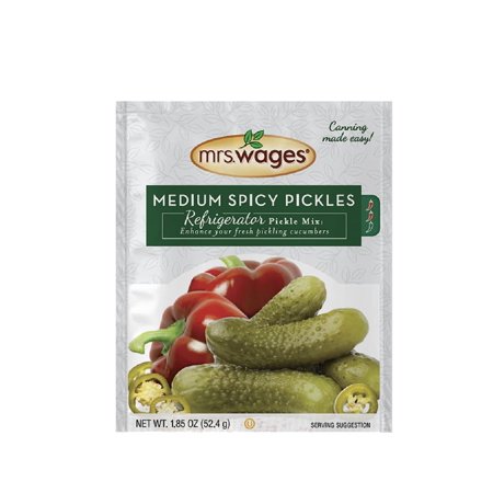 Medium Spicy Pickles Refrigerator Pickle Mix | Quick Easy | Simple-To-Use | Simple Homemade Pickles | Flavorful Spice | 1.85 oz Packet (Value Pack of 12)