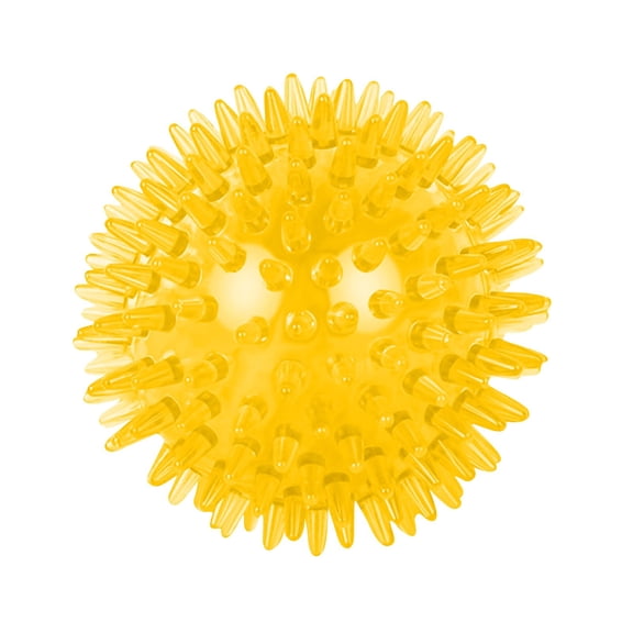 Medium Spike Ball Dog T-oys 3.5 Inch, High-Bounce Squeaky Fetch Ball with Teeth Cleaning Bumps, Floating Water Chew for Medium to Large Dogs, Tough and Interactive