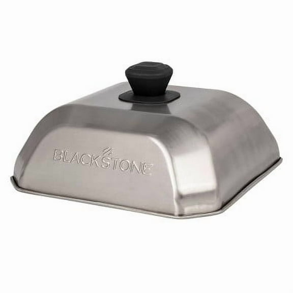 Medium Square Basting Dome: Stainless Steel Grill Cookware, Heat-Resistant Handle, Dishwasher-Safe