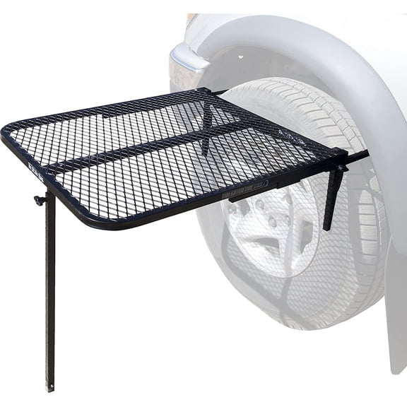 Medium Steel Camping Table for Camp, Travel, Tailgating and Outdoor Work | Easily Holds 50 Pounds | Powder Coated Finish | No Tool or Hitch Required for Installation | 29 x 23 x 1.5