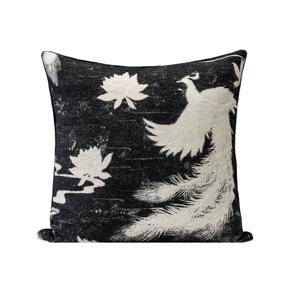 Medium Style High-end Phoenix Large Pillow New Chinese Style Living Room Sofa Villa Model Room Club Cushion