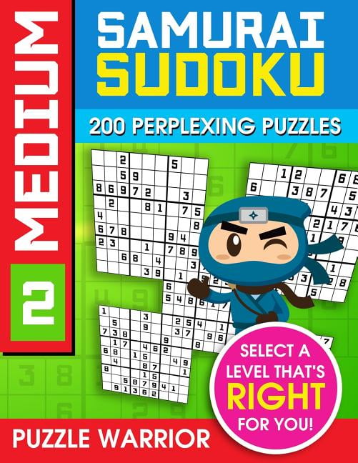 Medium Sudoku Samurai Medium Samurai Sudoku: 200 Perplexing Puzzles, Book 2, (Paperback)