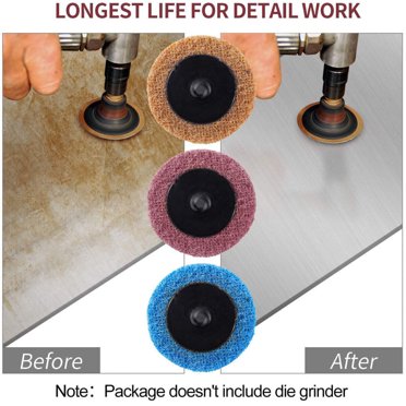 150-Piece 2 Inch Sanding Disc Set - 36/60/80 Grit Aluminum Oxide Roloc Discs For Die Grinders