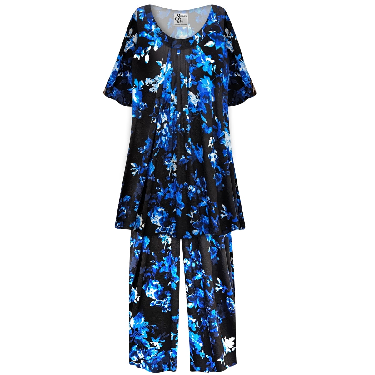 Plus Size 3x Nightgowns for Women Sleepshirt Long Sleeve Pajama Soft Sleep  Dress Blue Eden Night Print Loungewear 