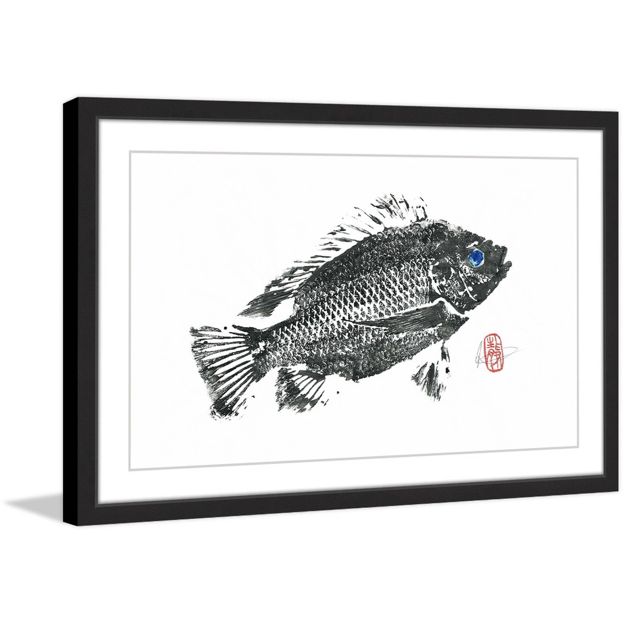 "Medium Tilapia" Framed Painting Print