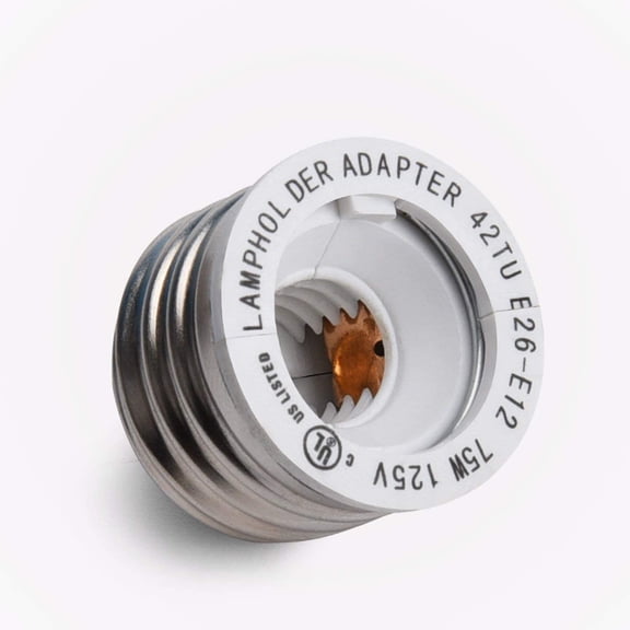 Medium To Candelabra Base Light Bulb Socket Adapter / E26 to E12 by DWW
