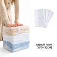 thumbnail image 1 of Medium Vacuum Storage Bag – Clear Pouch for Sweaters Jackets Linens, No Vacuum Cleaner Required, Reusable Leak-Proof Design, Great for Holiday Gift Wrapping Home Organizing, 1 of 7