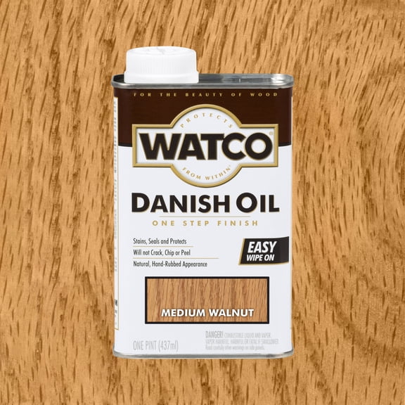 Medium Walnut, Watco Danish Oil - 65951, Pint