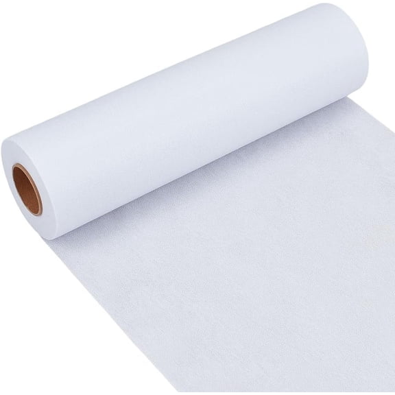 Medium Weight 35g/ White Iron-On Fusible Interfacing On Single-Sided Interfacing for Sewing 11.81 Inch x 30 Yards Non-Woven Interfacing Iron Non-Woven Apparel Interfacing DIY Crafts Supplies