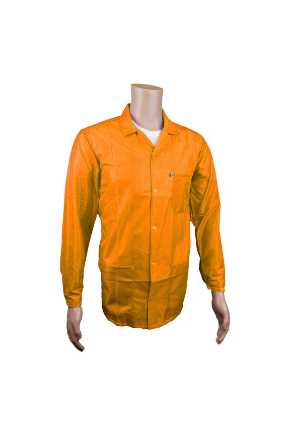 Medium Weight 9010 Fabric, Lapel Collar, Three Snap Adjustment Sleeve - High Visibility
