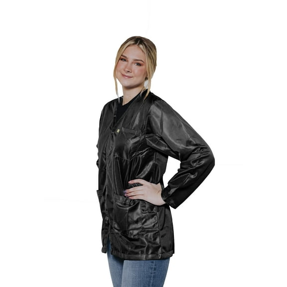Medium Weight 9010 Fabric, V-Neck Collar, Snap Cuff ESD Jacket