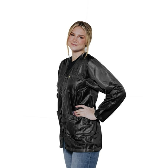 Medium Weight 9010 Fabric, V-Neck Collar, Snap Cuff ESD Jacket
