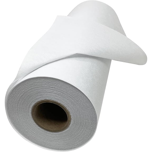 Medium Weight Fusible Non Woven Interfacing 20x25 Yard, Iron On White Fabric for Sewing Quilting Shirts Dresses DIY Crafts