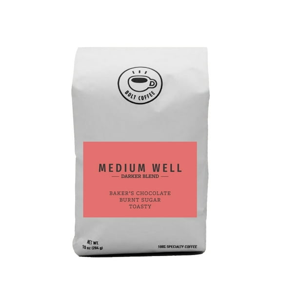 Medium Well - Darker Roast Blend - Roasted by Bolt Coffee Co. - Whole Bean Coffee - 12 Ounce Bag