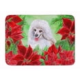 thumbnail image 1 of Medium White Poodle Poinsettas Machine Washable Memory Foam Mat, 1 of 4