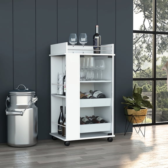 Medium Width Bar - Two Side Shelves - Party Atmosphere - Display Spirits Nicely