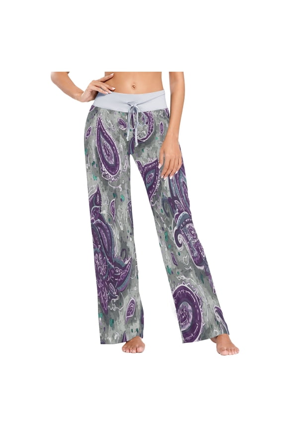 Medium Women's Comfy Casual Pajama Pants Stretch Fabric Suitable for Yoga Pants Hippie Pants，The Best Holiday Gifts for Women Light Gray Stone Pattern