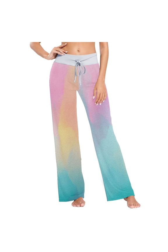 Medium Women's Comfy Casual Pajama Pants Stretch Fabric Suitable for Yoga Pants Hippie Pants,The Best Holiday Gifts for Women Rainbow-colored and Shining