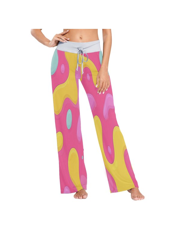 Medium Women's Comfy Casual Pajama Pants Stretch Fabric Suitable for Yoga Pants Hippie Pants,The Best Holiday Gifts for Women Colorful Liquid Shapes