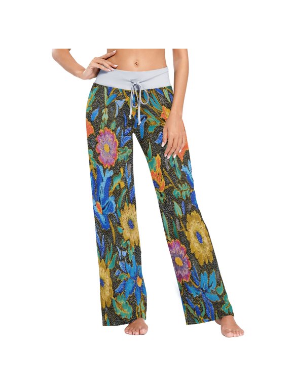 Medium Women's Comfy Casual Pajama Pants Stretch Fabric Suitable for Yoga Pants Hippie Pants,The Best Holiday Gifts for Women Indonesian Batik Fabric