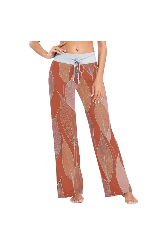Medium Women's Comfy Casual Pajama Pants Stretch Fabric Suitable for Yoga Pants Hippie Pants，The Best Holiday Gifts for Women Red and Peach