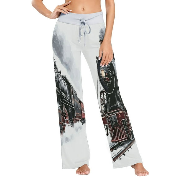 Medium Women's Comfy Casual Pajama Pants Stretch Fabric Suitable for Yoga Pants Hippie Pants,The Best Holiday Gifts for Women Steam Train