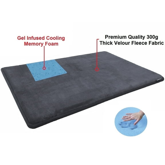 QQbed Medium Waterproof Memory Foam Pet Bed with Coral Fleece Top, Brown Solid