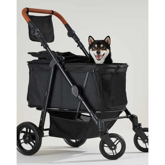 Medium and Large Pet, 66lb Capacity, All-Terrain with Adjustable Handle and Sun Shades