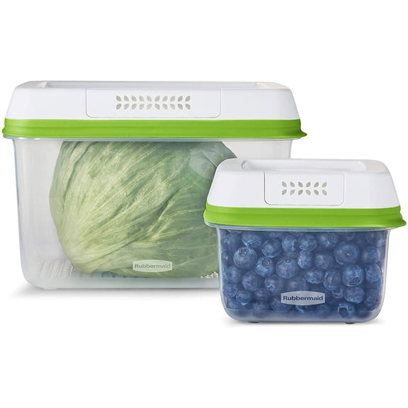 Medium and Large Produce Storage Containers, 4 Piece Set