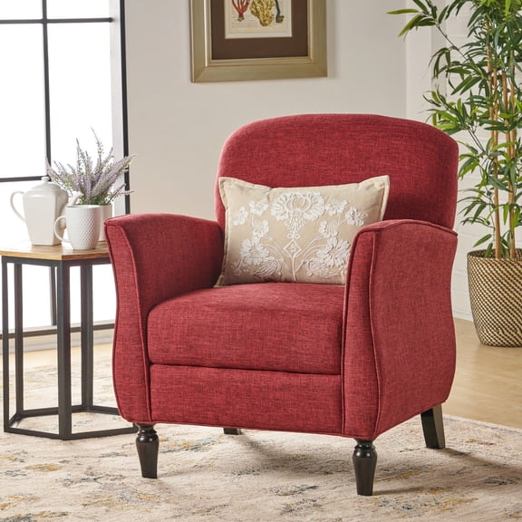 Medium - gauge tonal piping fabric armchair / Add charm to home